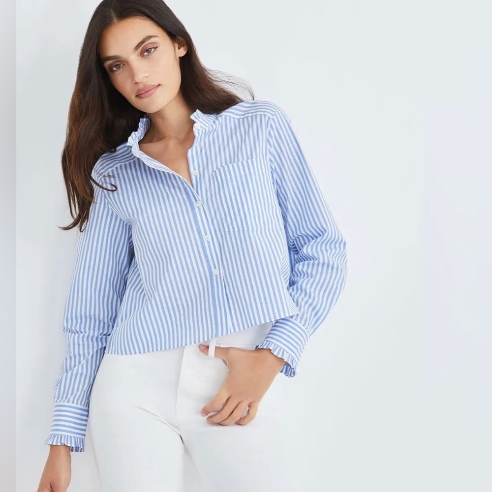 VERONICA Beard NWT $348 Whitman Stripe Blouse 10